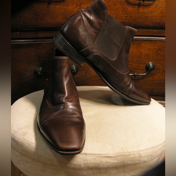 DOUCAL’S HANDMADE HOMME BROWN ANKLE BOOT CALFSKIN - Picture 2 of 7